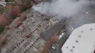 Underground fire continues to burn at the Williamsburg Premium Outlets