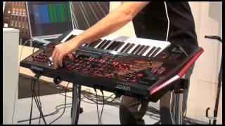 Scott Tibbs plays the JD Xi and JD XA synthesizers at Musikmesse 2015