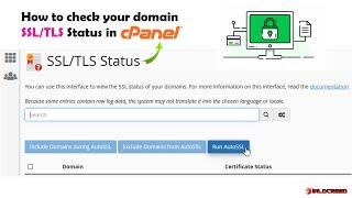 How to check your domain SSL/TLS status in Cpanel