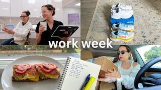 WORK WEEK in my life | acting confident at work, marriage fights, tax season, are hokas worth it?