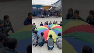 Parachute drill, enhancing cognitive development of students.#school #motivation #sports #comedy