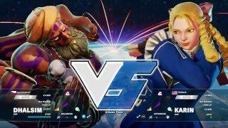 SFV Beta Online Matchmaking - Zelduck (Karin) vs Necromancer (Dhalsim)