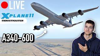 A340-600! Teheran - Frankfurt! X-Plane 11 LIVE mit Thrustmaster TCA! AeroNewsGermany