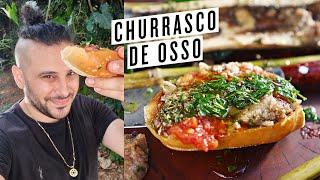 FIZ CHURRASCO BARATO DE OSSO NA FLORESTA #Shorts