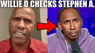 Stephen A. Gets CHECKED By Willie D LIVE For O.J. Simpson “I’ll BEAT The BREAKS Off YOU” MUST SEE!!