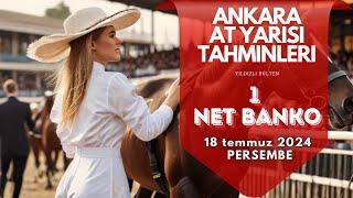 18 Temmuz 2024 Perşembe Ankara At Yarışı Tahminleri