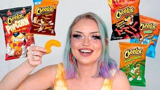 German Girl tries & rates EVERY Flavor of Cheetos