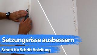 Setzungsrisse im Putz ausbessern - Schritt für Schritt Anleitung