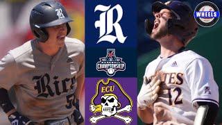#8 Rice vs #1 East Carolina | AAC Tournament Round 1 | 2024 College Baseball Highlights