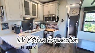 RV Kitchen Organization | What's in My RV Episode 3 | RV Living Full Time