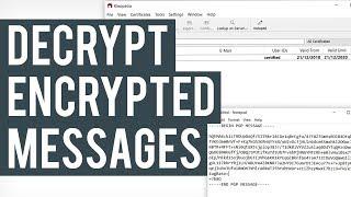 How To Decrypt PGP Messages | gpg4win Kleopatra Tutorial