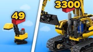 LEGO Excavators in Different Scales | Comparison