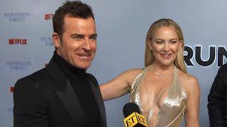 Watch Kate Hudson CRASH Justin Theroux's Interview at Running Point Premiere (Exclusive)
