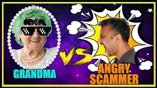 Grandma VS ANGRY Tech Support Scammer!