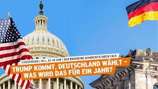 Kommentatoren-Talk | Trump kommt, Deutschland wählt – was wird das für ein Jahr?