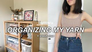 yarn organization & stash tour ~ sorting things out, ikea storage, and anticipated knitting plans!