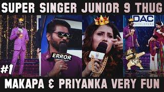Makapa & Priyanka ( Thug Life & Troll ) Part 1 Super Singer Junior S9 Comedy - Hey Vibez