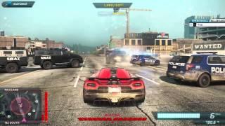 Need For Speed Most Wanted 2012 Police Maximum Heat Get Away Koenigsegg Agera