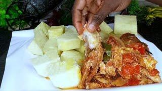 How To Make Ghanaian Ampesi/ Yam with egg stew recipe/Simple and Fast
