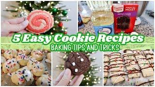 5 EASY COOKIE RECIPES | Holiday Baking 