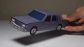 JCARWIL PAPERCRAFT 1987 Chevy Caprice 9C1 (Building Paper Model Car)