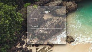 Transparent Login Form Design Using Html & Css | Vishweb Design