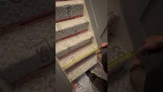HOW TO MEASURE STAIRS FOR CARPET LIKE A PRO! #carpet #homeimprovement #flooring #diy #shorts