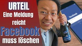 Urteil: Eine Meldung reicht. Facebook muss Verleumdung plattformweit löschen und 10k€ zahlen