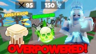 AERY + ARES FAVOR + BERSERKER IS MOST OVERPOWERED COMBO...(Roblox Bedwars)