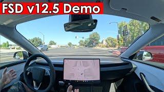 FSD v12.5 Demo Drive on 2024 Tesla Model 3 Performance