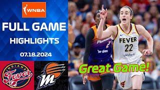 Indiana Fever vs. Phoenix Mercury Game Highlights, July 18 2024 | WNBA Highlights 2024