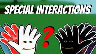 ALL SPECIAL GLOVE INTERACTIONS IN SLAP BATTLES | Slap Battles Glove Interactions