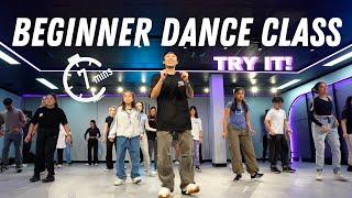 7 mins beginners hiphop dance class warm up for you to follow along at home!