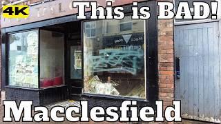 England MACCLESFIELD This is BAD Town Centre CHESHIRE United Kindom UK 4K