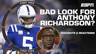 'HORRIBLE LOOK!'  Shannon Sharpe CAN'T BELIEVE that Anthony Richardson 'tapped out' ️ | First Take