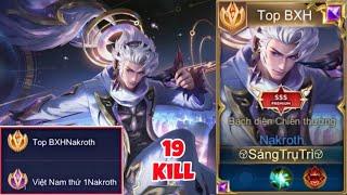 Top 1 Nakroth Trải Nhiệm Skin Nakroth Bạch Diện Chiến Thương Vs 19 Kill Mãn Nhãn - Top Nakroth