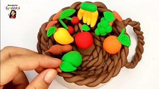 Clay Fruits| How to make fruits with clay | Clay modelling fruits | Clay se fruit kaise banate hain