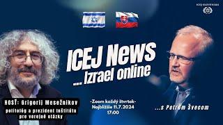 ICEJ News, Izrael Online #3 Diskusia, hosť Grigorij Mesežnikov: Konflikt v Gaze a propaganda Hamasu