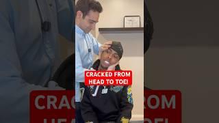 CRACKED FROM HEAD TO TOE! EXTREMELY LOUD AND SATISFYING #asmr #satisfying #osteopath #chiropractic