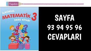 3. Sınıf Matematik Ders Kitabı sayfa 93 94 95 96 cevapları