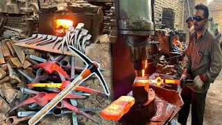 How to MaKe Pickaxe || Local factory Manufacturing Process of Pickaxe.