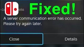 Nintendo Switch HOW TO FIX “A server communication error has occurred”