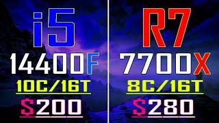 INTEL i5 14400F vs RYZEN 7 7700X || PC GAMES BENCHMARK TEST ||