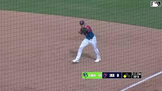 Troy Johnston's Amazing Diving Play, Throws Glove to Pitcher! | Miami Marlins Prospect | 03/31/2024