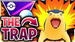 *NEW* THUNDER PUNCH TYPHLOSION TRAPS GYARADOS IN THE MASTER LEAGUE PREMIER CUP | GO BATTLE LEAGUE