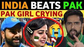INDIA BEATS PAK, PAKISTANI PUBLIC REACTION, GIRLS VIRAL VIDEO ON SOCIAL MEDIA, TODAY WORLD CUP MATCH