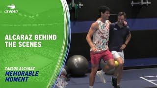 Carlos Alcaraz's Behind-the-Scenes Warm-Up | 2023 US Open