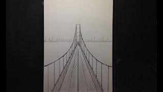 How To Draw a Bridge in One Point Perspective