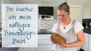 SAUERTEIGBROT selber backen | Vollkorn-Sauerteigbrot ohne Kneten | No knead Bread | Vollkornbrot