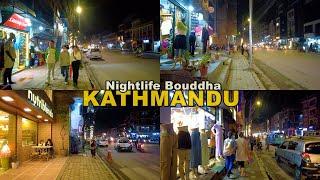 KATHMANDU City Summer NIGHTLIFE Walking Tour Around BOUDDHA Main Street (4K UHD 60fps)